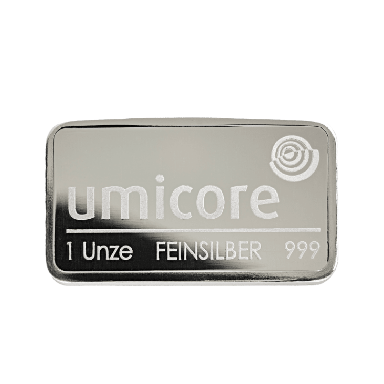 Umicore 1 ounce zilverbaar