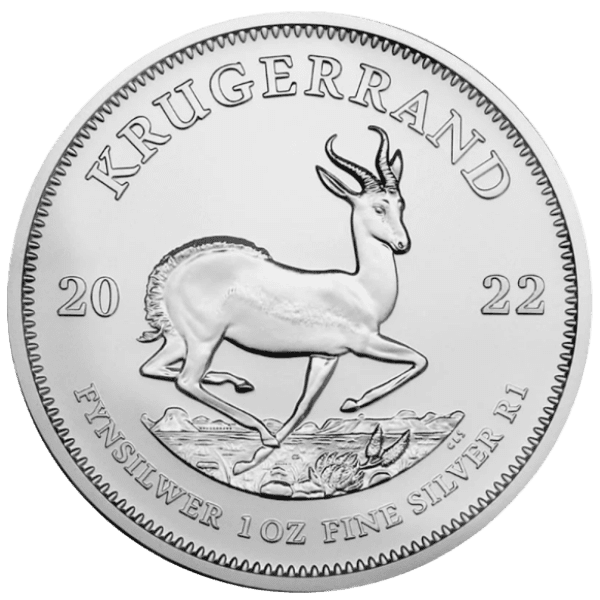 Krugerrand 1 troy ounce zilveren munt – diverse jaartallen