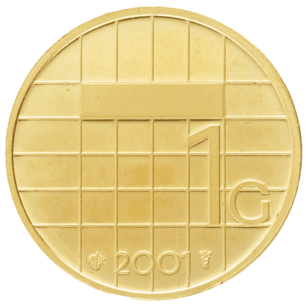Gouden Nederlandse gulden munt (2001)