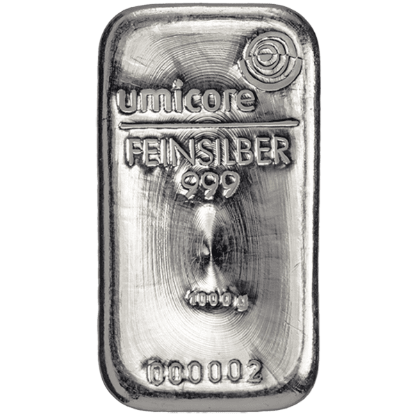 Umicore 1 kilogram zilverbaar